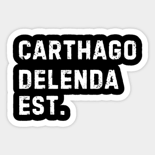 Carthago Delenda Est Retro Bucks vintage Old Roman Sticker